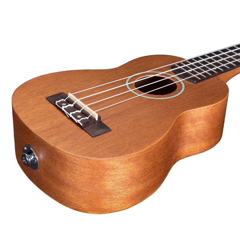 MSU-ME10P-NST-Mojo 'ME10 Series' All Meranti Electric Soprano Ukulele (Natural Satin)-Living Music