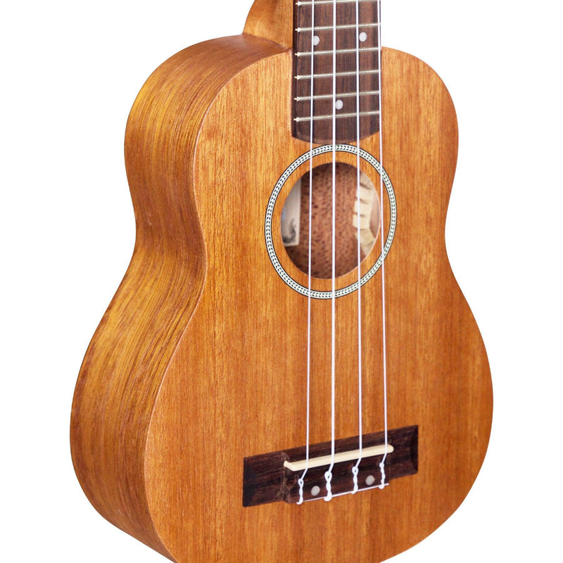 MSU-ME10P-NST-Mojo 'ME10 Series' All Meranti Electric Soprano Ukulele (Natural Satin)-Living Music