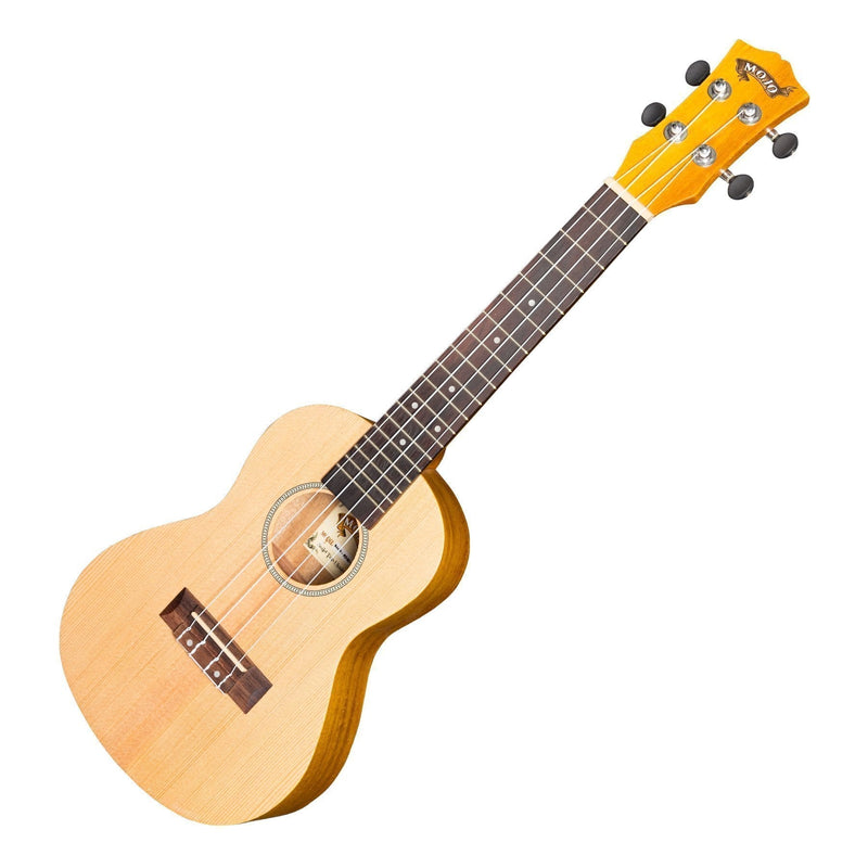 -Mojo 'SA30 Series' Spruce Top and Acacia Back & Sides Concert Ukulele (Natural Satin)-Living Music