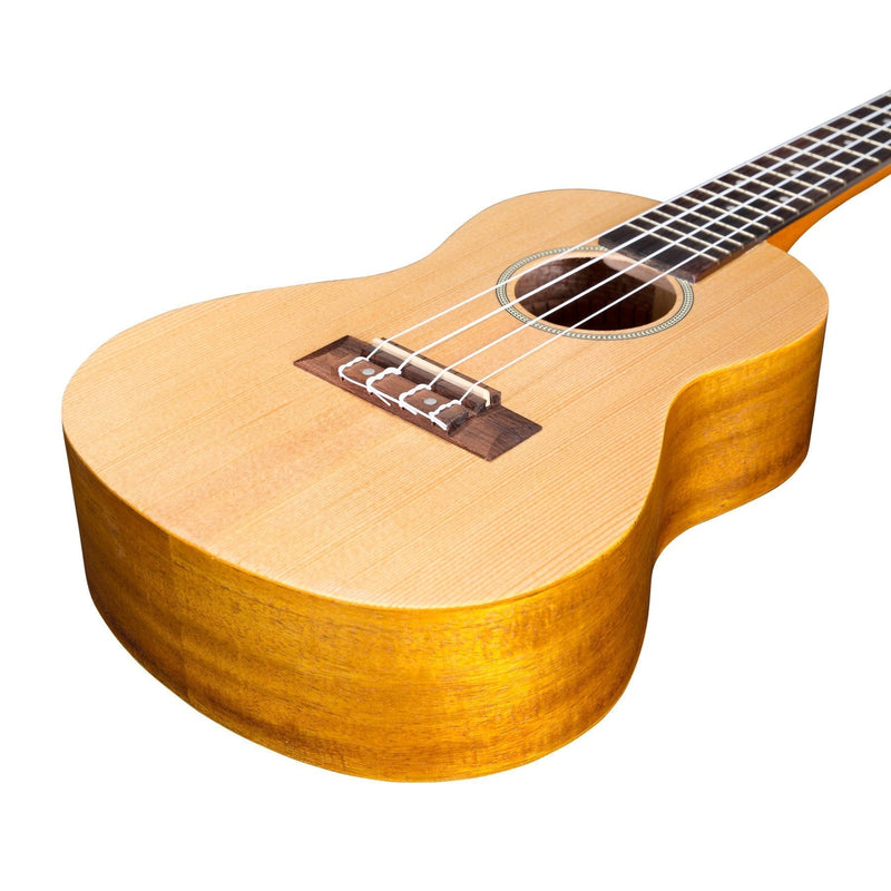 -Mojo 'SA30 Series' Spruce Top and Acacia Back & Sides Concert Ukulele (Natural Satin)-Living Music