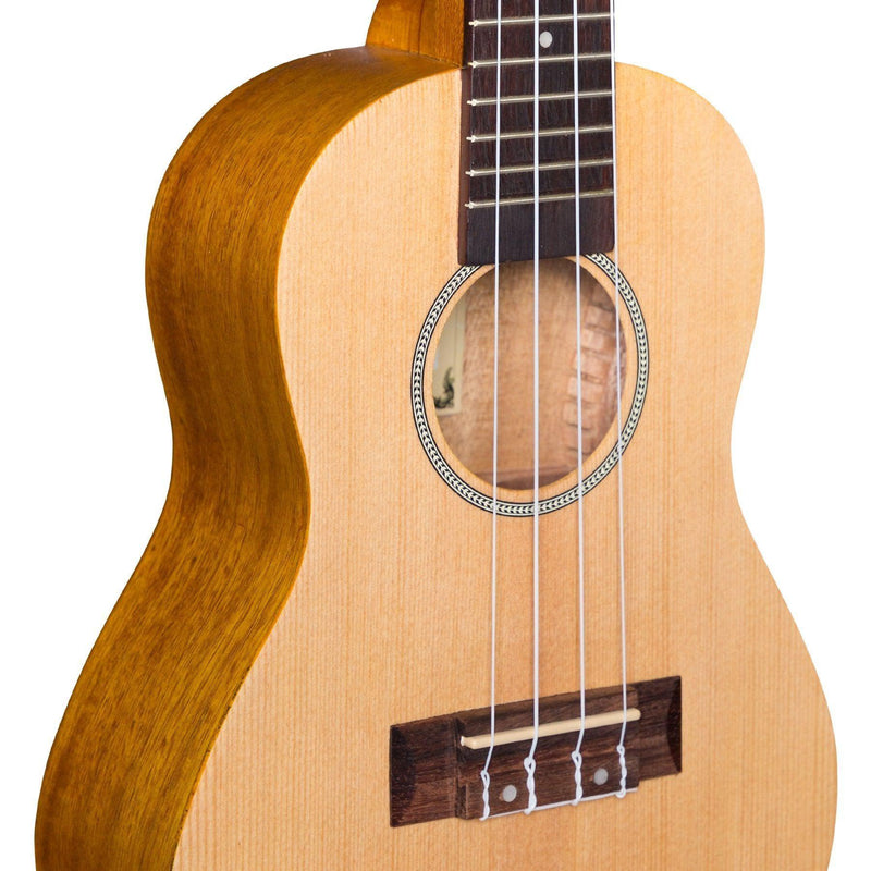 -Mojo 'SA30 Series' Spruce Top and Acacia Back & Sides Concert Ukulele (Natural Satin)-Living Music