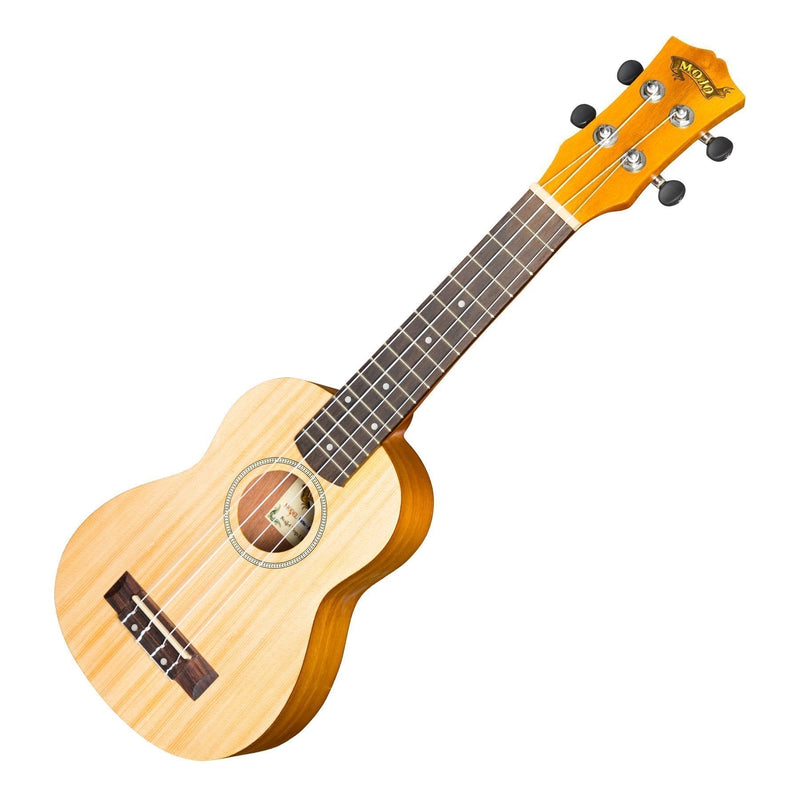 MSU-SA30P-NST-Mojo 'SA30 Series' Spruce Top and Acacia Back & Sides Electric Soprano Ukulele (Natural Satin)-Living Music