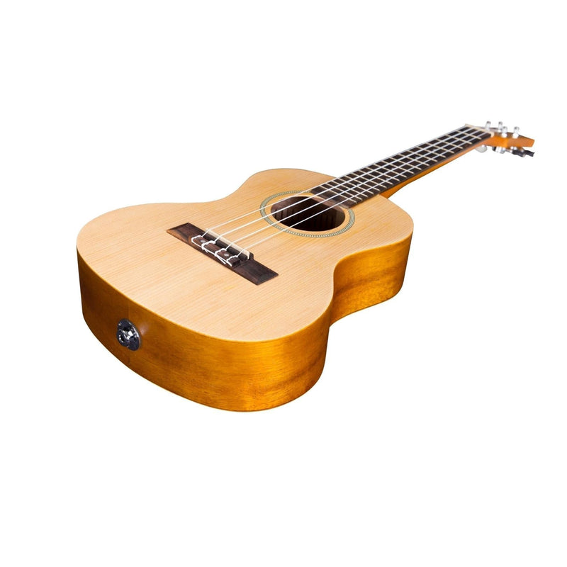 -Mojo 'SA30 Series' Spruce Top and Acacia Back & Sides Tenor Ukulele with Pickup (Natural Satin)-Living Music
