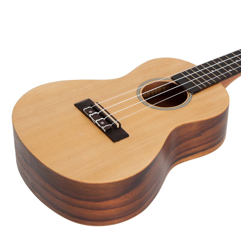 -Mojo 'SZ40 Series' Spruce Top and Rosewood Back & Sides Concert Ukulele (Natural Satin)-Living Music