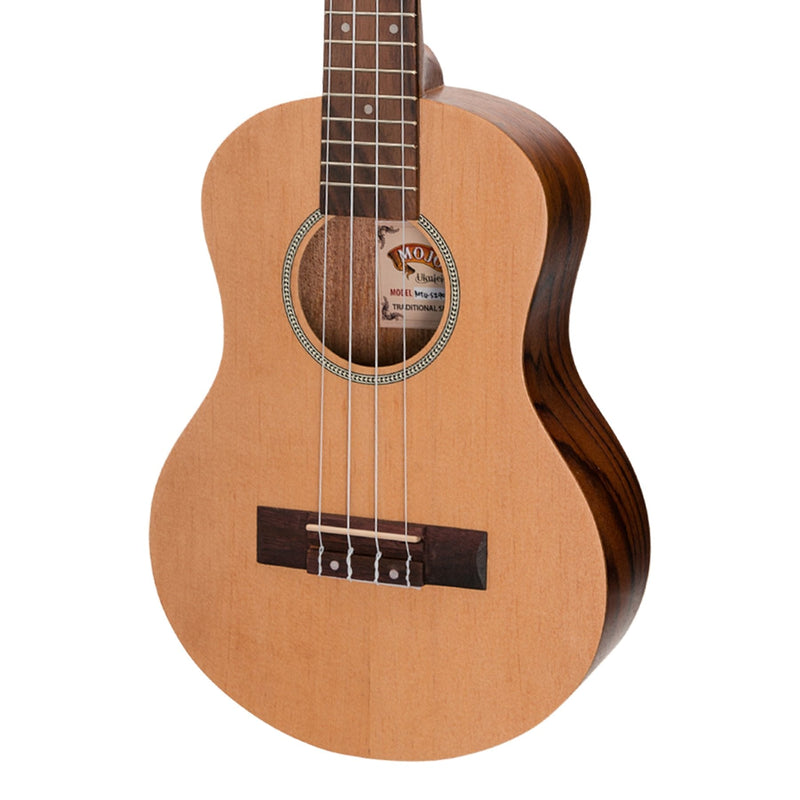 -Mojo 'SZ40 Series' Spruce Top and Rosewood Back & Sides Electric Tenor Ukulele (Natural Satin)-Living Music