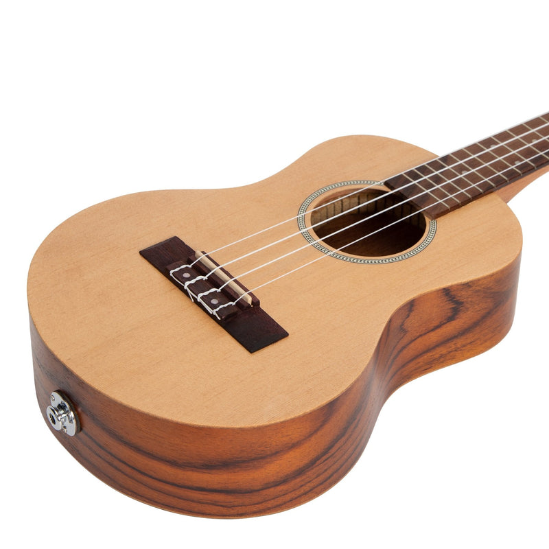 MTU-SZ40P-NST-Mojo 'SZ40 Series' Spruce Top and Rosewood Back & Sides Electric Tenor Ukulele (Natural Satin)-Living Music