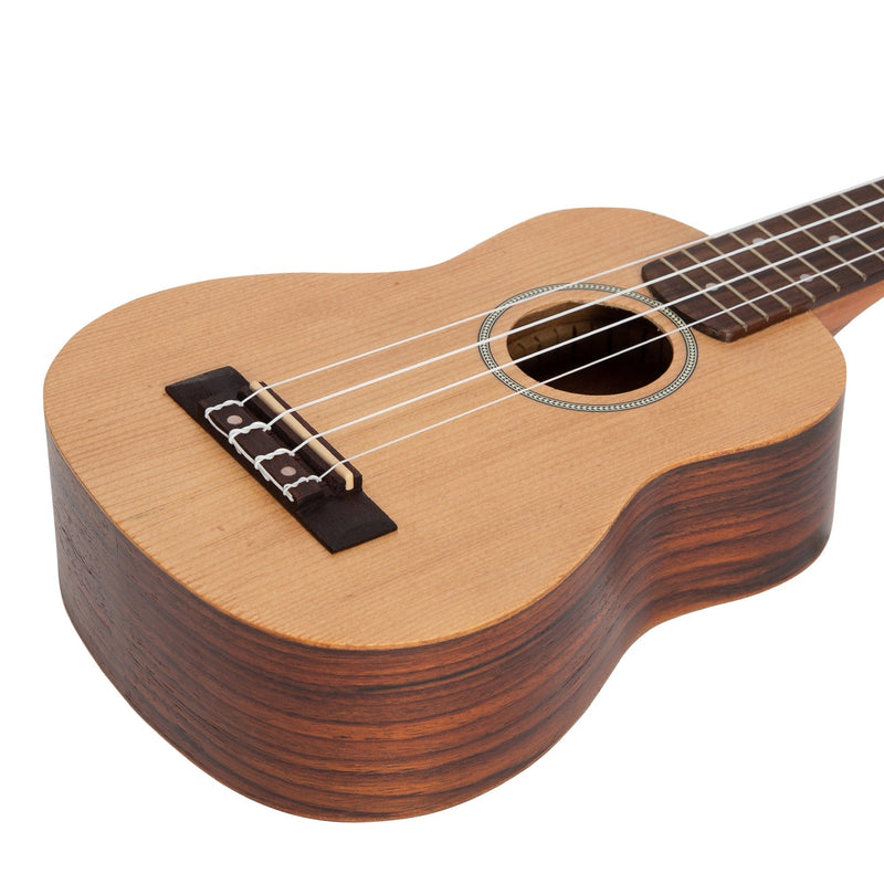 MSU-SZ40-NST-Mojo 'SZ40 Series' Spruce Top and Rosewood Back & Sides Soprano Ukulele (Natural Satin)-Living Music