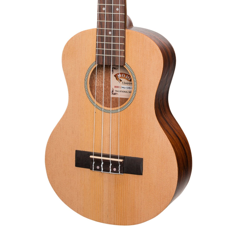 MTU-SZ40-NST-Mojo 'SZ40 Series' Spruce Top and Rosewood Back & Sides Tenor Ukulele (Natural Satin)-Living Music