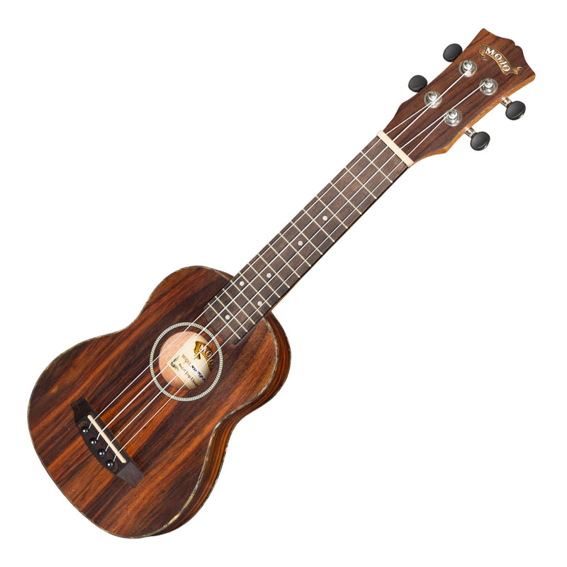 -Mojo 'T5 Series' All Rosewood Thinline Electric Soprano Ukulele (Natural Satin)-Living Music