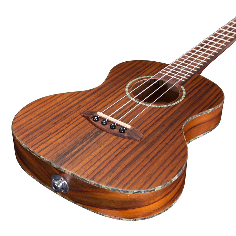 MTU-T5P-NST-Mojo 'T5 Series' All Rosewood Thinline Electric Tenor Ukulele (Natural Satin)-Living Music