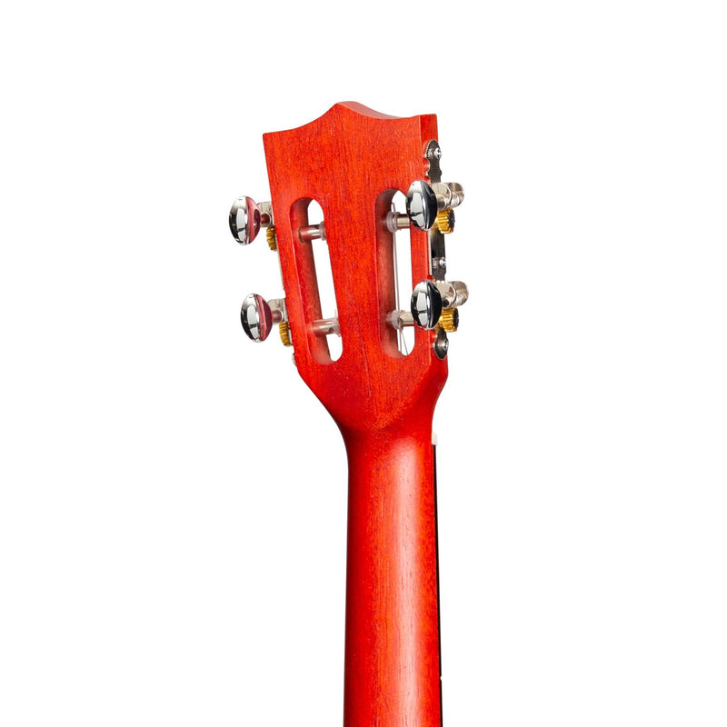 MCU-03-RED-Mojo 'Traditional Series' Quilted Maple Concert Ukulele with Gig Bag (Red)-Living Music
