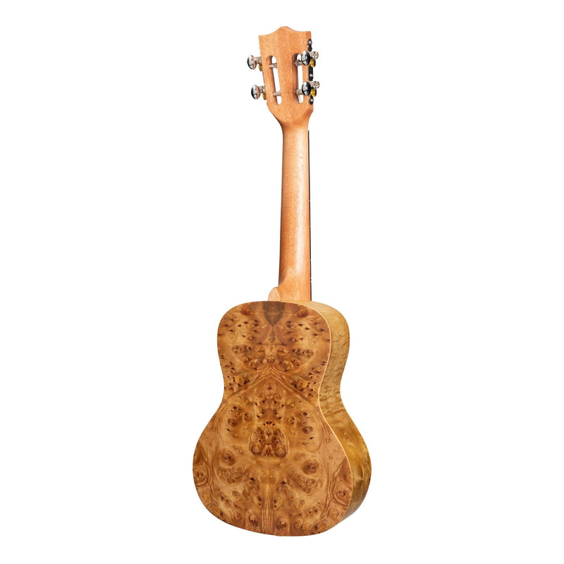 MCU-01-NA-Mojo 'Traditional Series' Solid Birdseye Maple Top Cutaway Concert Ukulele with Gig Bag (Natural Satin)-Living Music