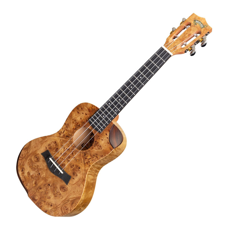 MCU-01-NA-Mojo 'Traditional Series' Solid Birdseye Maple Top Cutaway Concert Ukulele with Gig Bag (Natural Satin)-Living Music