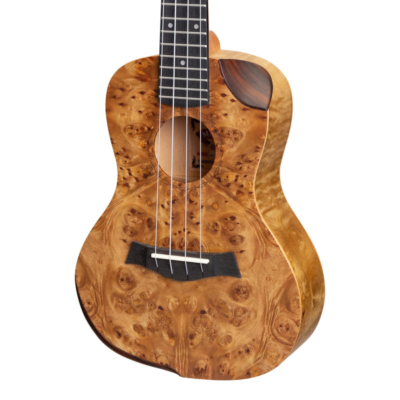 MCU-01-NA-Mojo 'Traditional Series' Solid Birdseye Maple Top Cutaway Concert Ukulele with Gig Bag (Natural Satin)-Living Music