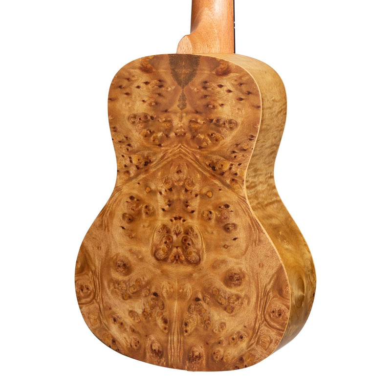 -Mojo 'Traditional Series' Solid Birdseye Maple Top Cutaway Concert Ukulele with Gig Bag (Natural Satin)-Living Music