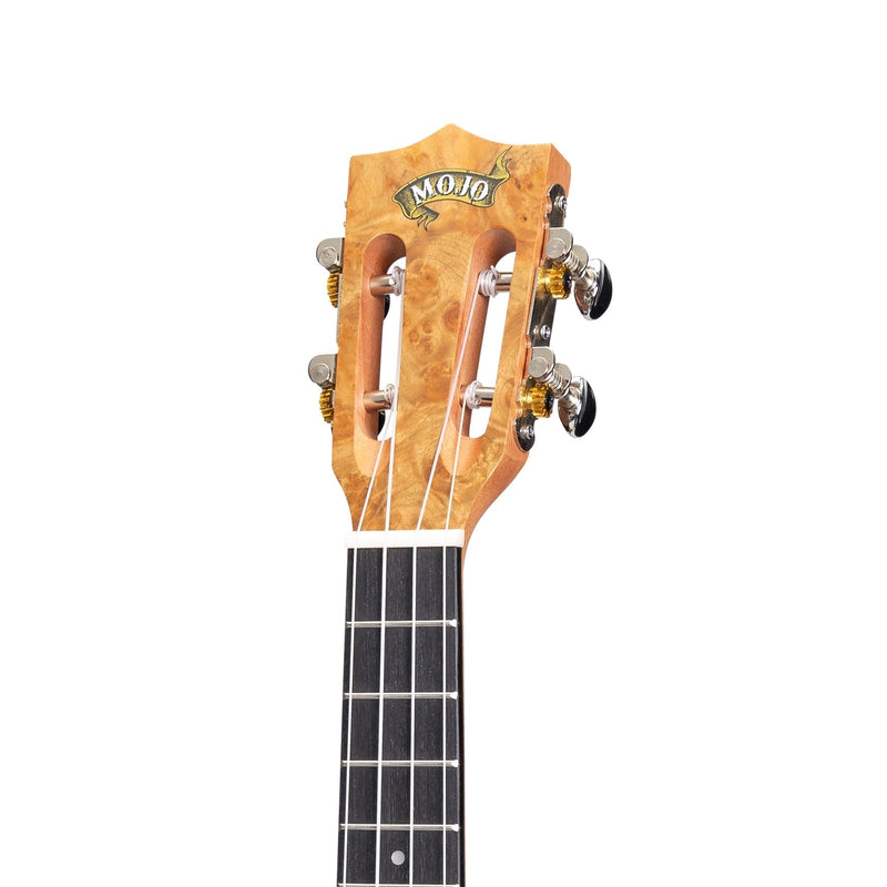 MCU-01-NA-Mojo 'Traditional Series' Solid Birdseye Maple Top Cutaway Concert Ukulele with Gig Bag (Natural Satin)-Living Music