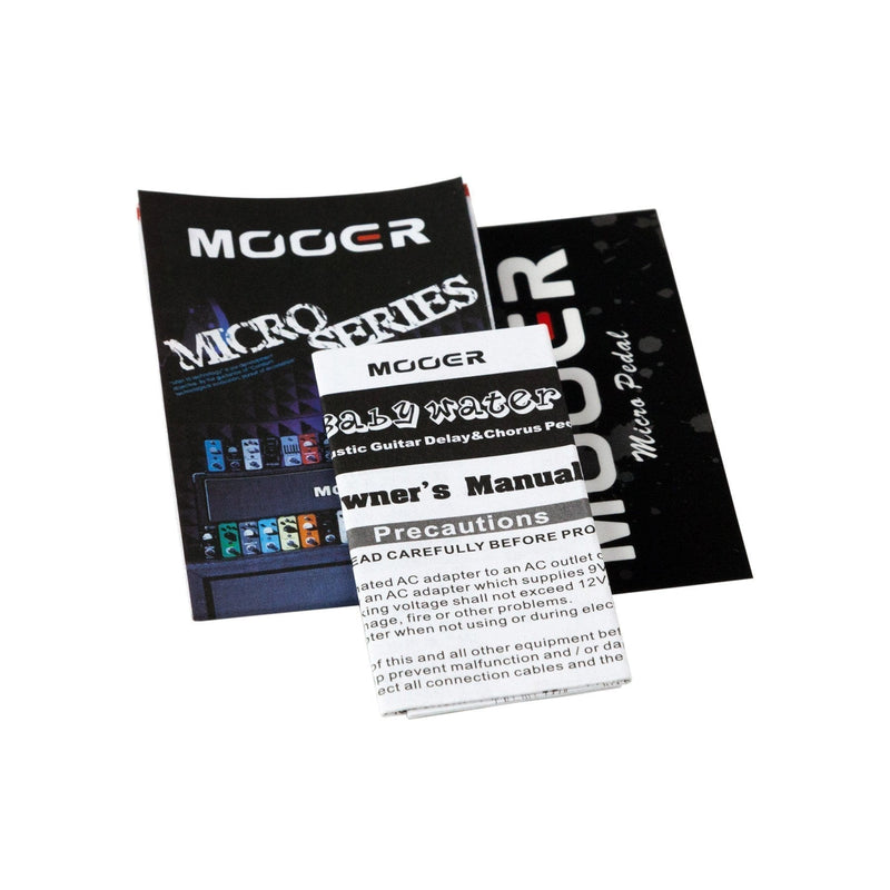 -Mooer 'Baby Water' Acoustic Chorus & Delay Micro Guitar Effects Pedal-Living Music