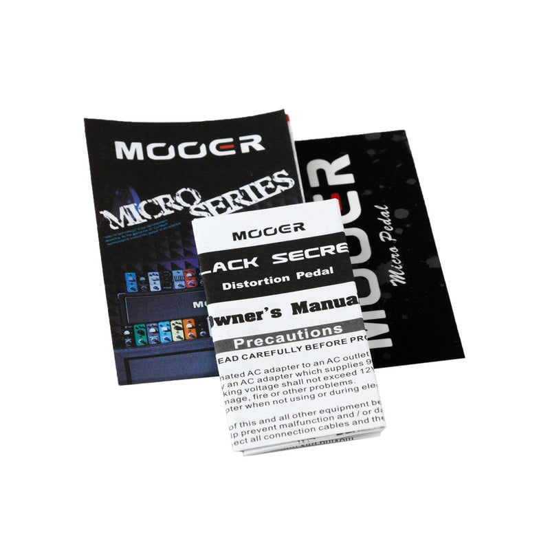 MEP-BS-Mooer 'Black Secret' Vintage & Turbo Distortion Micro Guitar Effects Pedal-Living Music