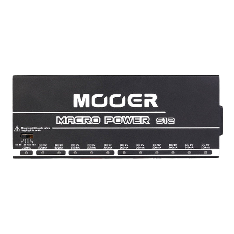 MEP-MACS12-Mooer 'Macro Power' 12-Port Professional Effects Pedal Power Supply-Living Music