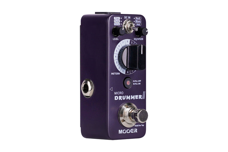 MEP-MD2-Mooer 'Micro Drummer MKII' Mini Drum Machine Effects Pedal-Living Music