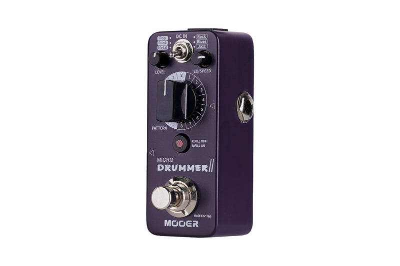 MEP-MD2-Mooer 'Micro Drummer MKII' Mini Drum Machine Effects Pedal-Living Music