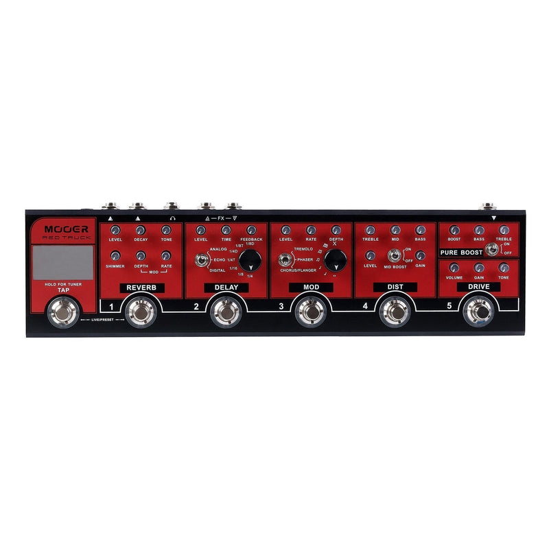 -Mooer 'Red Truck' Guitar Multi-Effects Pedal-Living Music