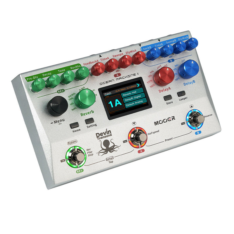-Mooer Ocean Machine II Delay Reverb & Looper Effects Processor-Living Music