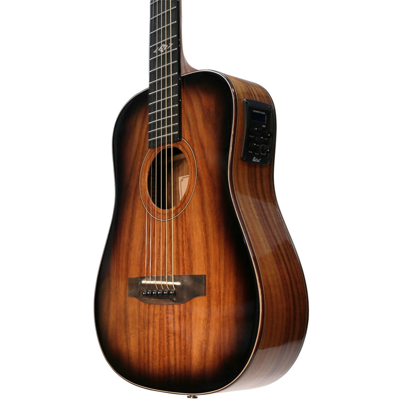 -Ranch 'Series 49' Left Handed Babe Traveller Acoustic-Electric Guitar (Blackburst Gloss)-Living Music