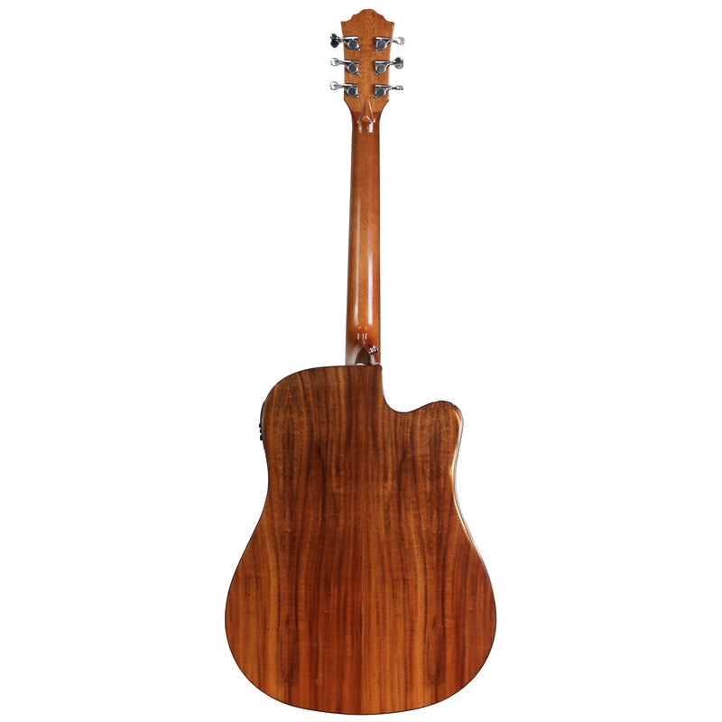 -Ranch 'Series 48' Left Handed Dreadnought Cutaway Acoustic-Electric Guitar (Natural Gloss)-Living Music