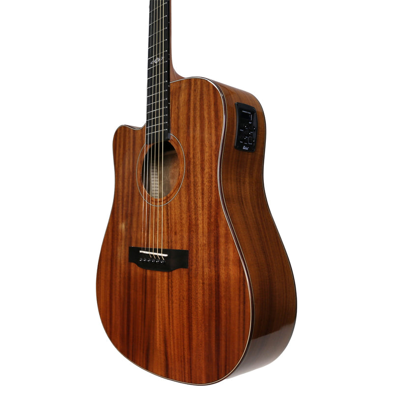 -Ranch 'Series 48' Left Handed Dreadnought Cutaway Acoustic-Electric Guitar (Natural Gloss)-Living Music