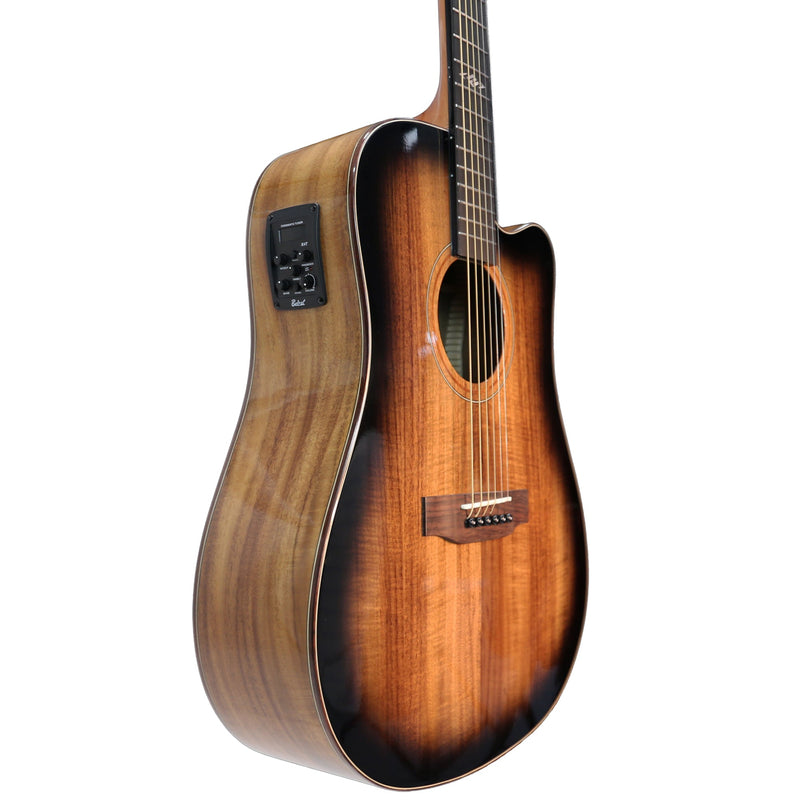 -Ranch 'Series 49' Dreadnought Cutaway Acoustic-Electric Guitar (Blackburst Gloss)-Living Music