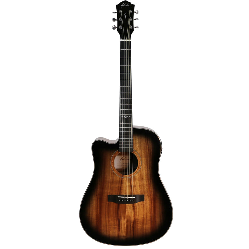 -Ranch 'Series 49' Left Handed Dreadnought Cutaway Acoustic-Electric Guitar (Blackburst Gloss)-Living Music