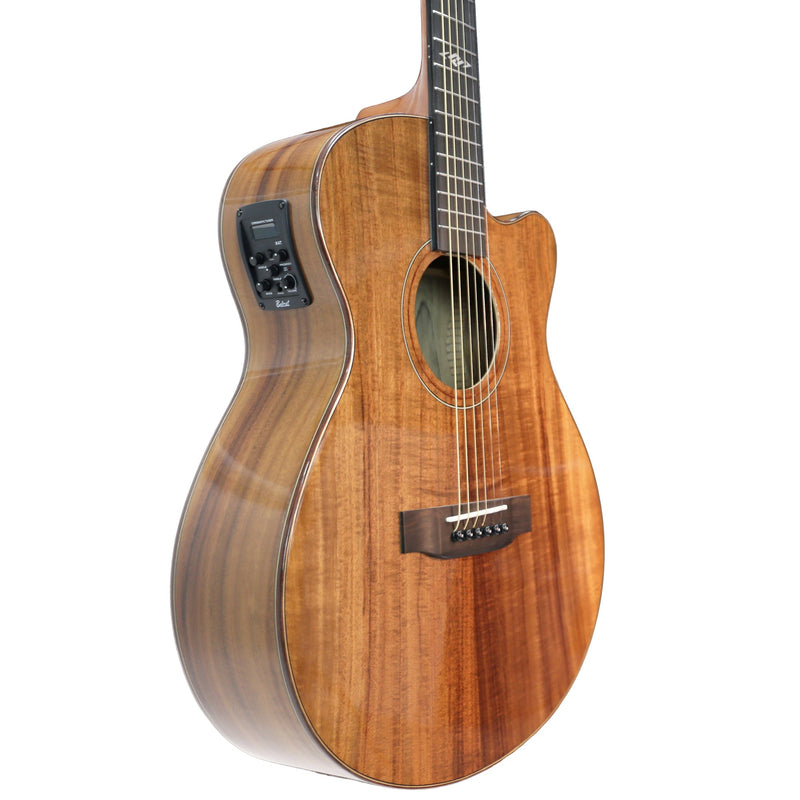 -Ranch 'Series 48' Folk Cutaway Acoustic-Electric Guitar (Natural Gloss)-Living Music