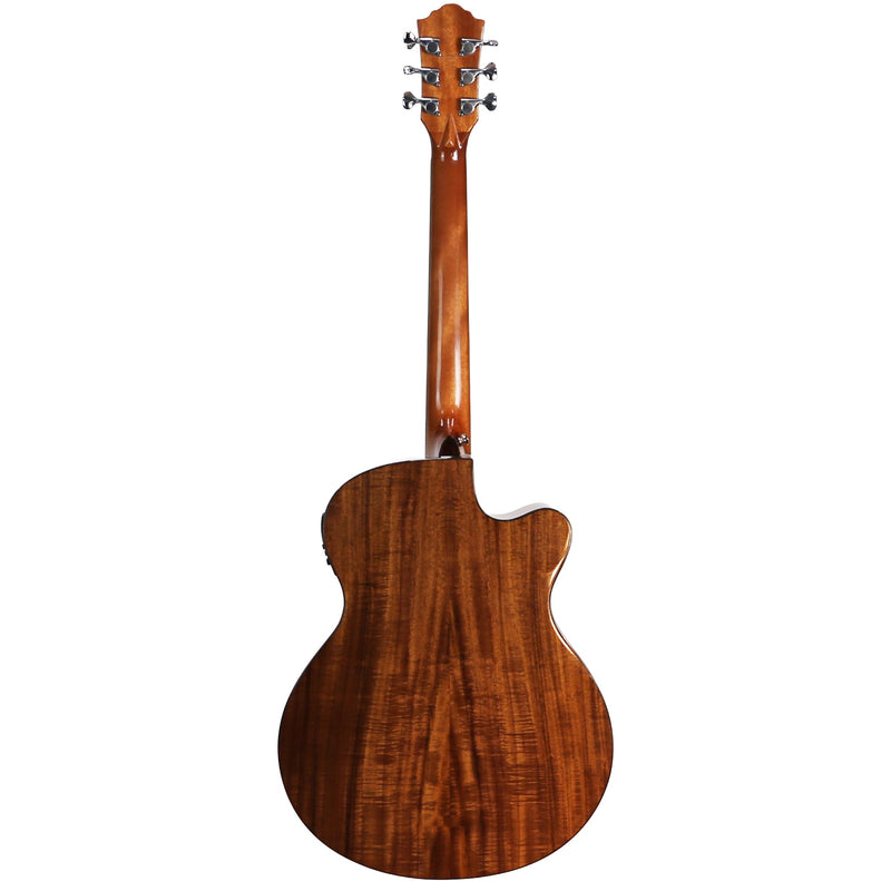 -Ranch 'Series 48' Left Handed Folk Cutaway Acoustic-Electric Guitar (Natural Gloss)-Living Music