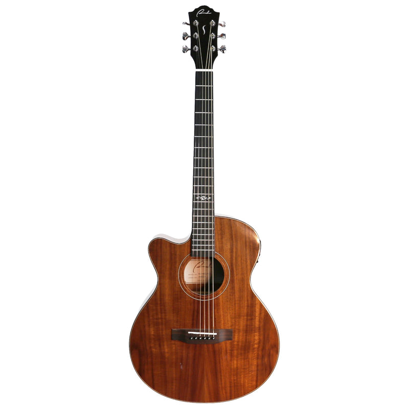 -Ranch 'Series 48' Left Handed Folk Cutaway Acoustic-Electric Guitar (Natural Gloss)-Living Music