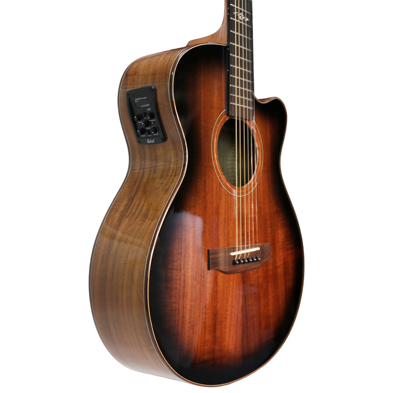 -Ranch 'Series 49' Folk Cutaway Acoustic-Electric Guitar (Blackburst Gloss)-Living Music