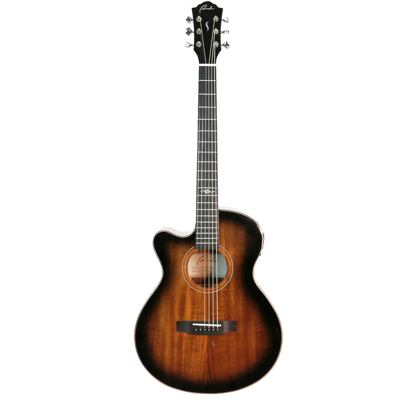 -Ranch 'Series 49' Left Handed Folk Cutaway Acoustic-Electric Guitar (Blackburst Gloss)-Living Music