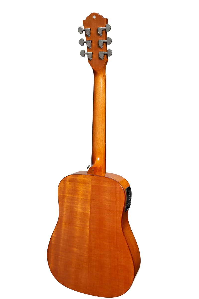 -Ranch Flame Maple Top Acoustic Babe Traveller Guitar (Natural Gloss)-Living Music