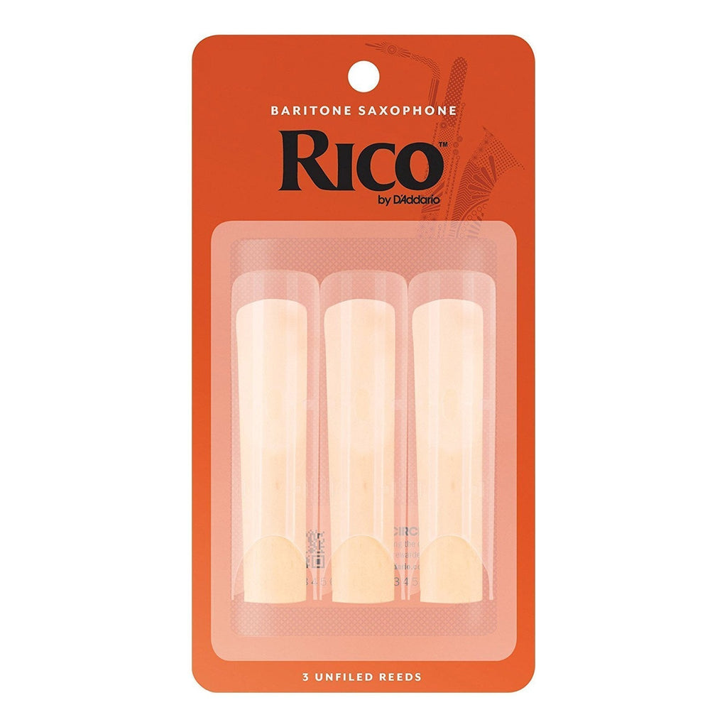 RLA0315-Rico 3 Pack Baritone Saxophone Reeds (Size 1.5)-Living Music