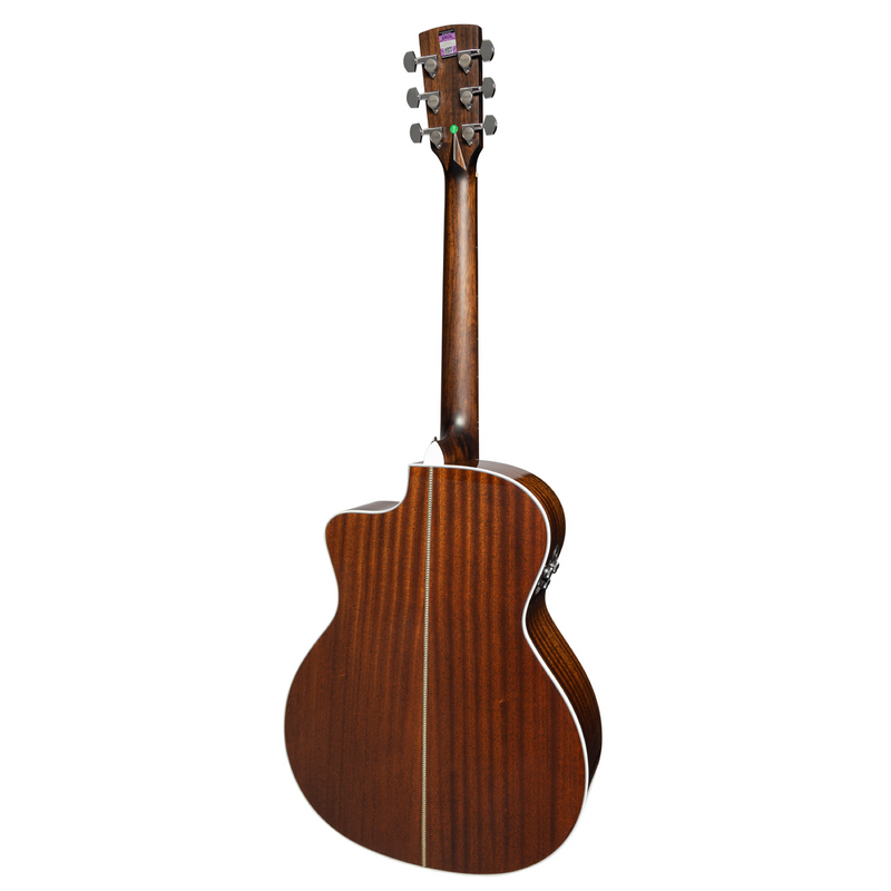 -Saga A1GCE All Solid Spruce Sapele Acoustic-Electric Guitar (Retro)-Living Music