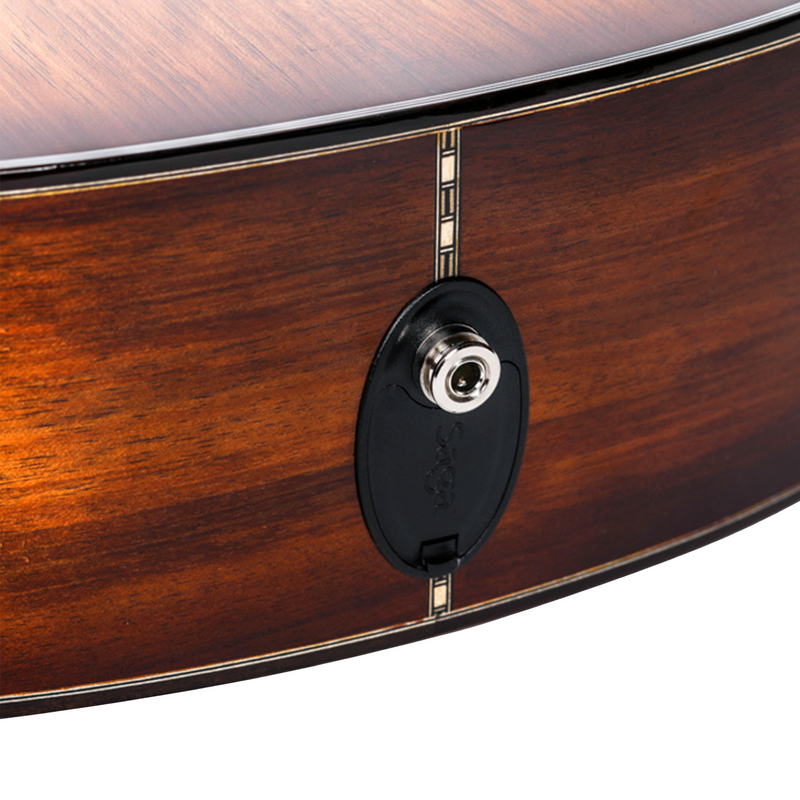 -Saga K1GCNE Solid Koa Wood Acoustic-Electric Guitar (Natural)-Living Music