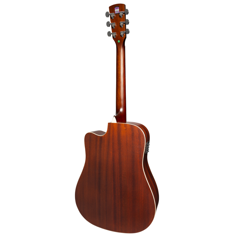 -Saga '700 Series' Engelmann Spruce Dreadnought Acoustic-Electric Cutaway Guitar (Retro)-Living Music