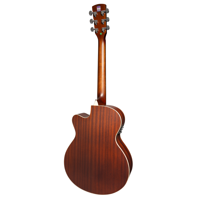 -Saga '700 Series' Solid Spruce Top Acoustic-Electric Small-Body Cutaway Guitar (Retro)-Living Music
