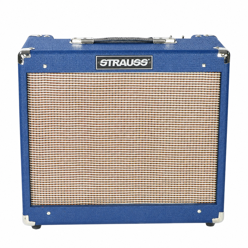 -Strauss SVT-20R 20 Watt Combo Valve Amplifier with Reverb (Blue)-Living Music