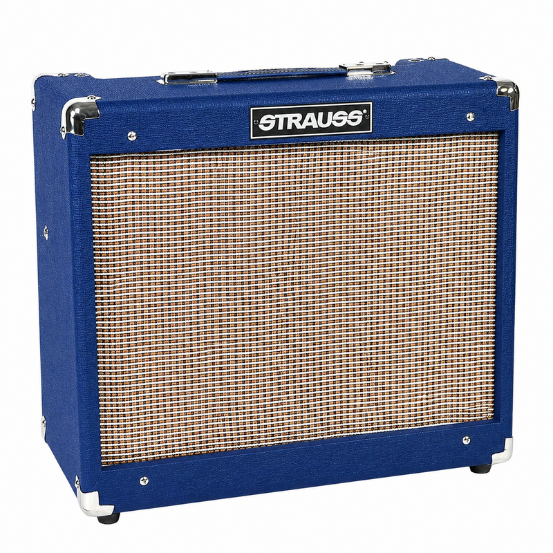 -Strauss SVT-20R 20 Watt Combo Valve Amplifier with Reverb (Blue)-Living Music