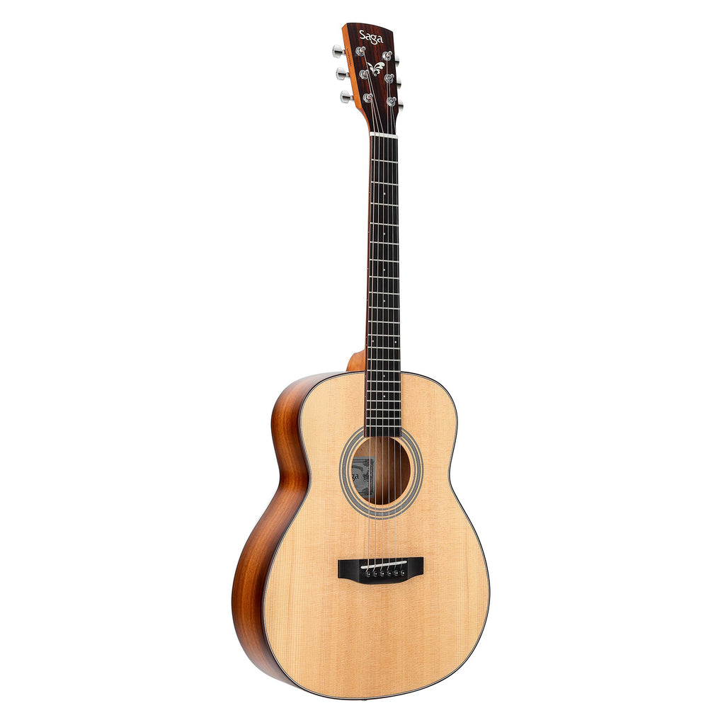 -Saga GS700 Solid Spruce Top Small Body Acoustic Guitar (Natural)-Living Music