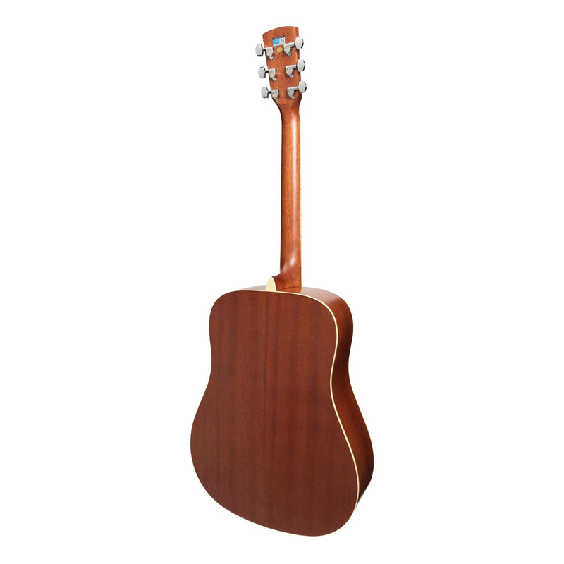 -Saga '700 Series' Solid Spruce Top Acoustic Dreadnought Guitar (Natural Satin)-Living Music