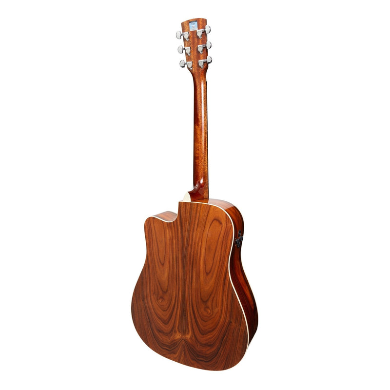 -Saga '850 Series' Solid Spruce Top Acoustic-Electric Dreadnought Cutaway Guitar (Natural)-Living Music