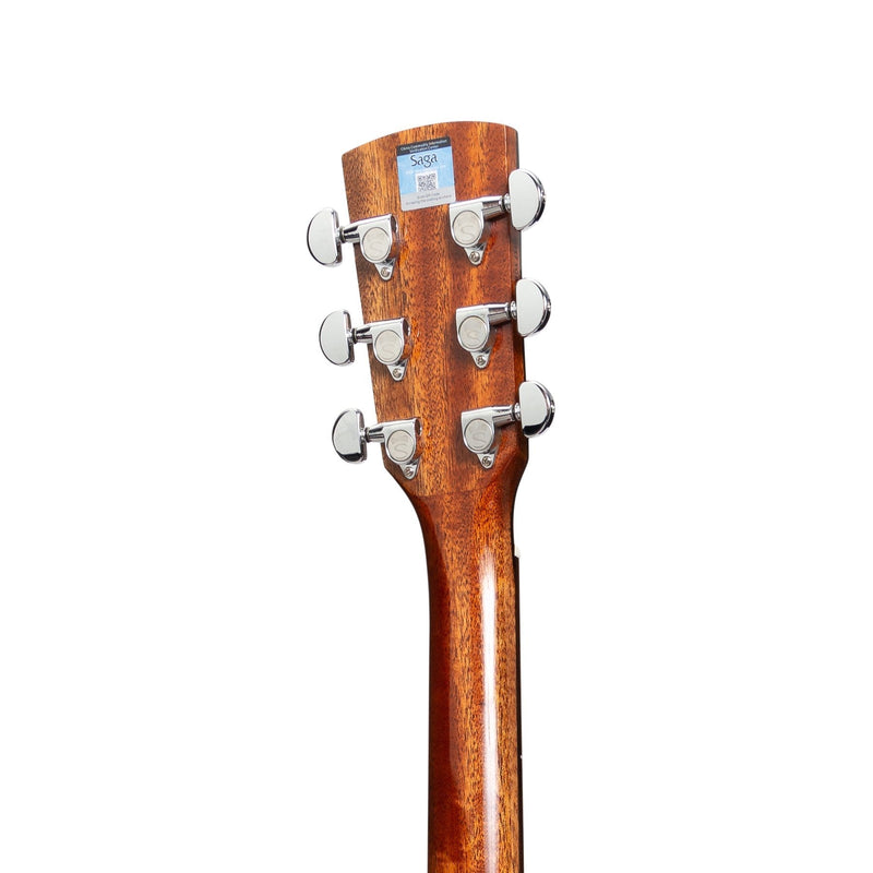 -Saga '850 Series' Solid Spruce Top Acoustic-Electric Dreadnought Cutaway Guitar (Natural)-Living Music
