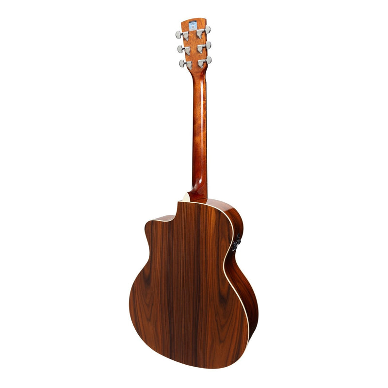 -Saga '850 Series' Solid Spruce Top Acoustic-Electric Small-Body Cutaway Guitar (Natural Gloss)-Living Music
